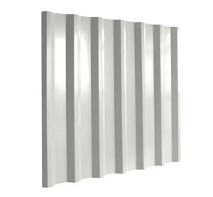 Cladco 34/1000 Box Profile Sheeting 0.5mm Thick Polyester Paint Coated Roof Sheet - Light Grey