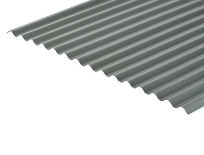 Cladco 13/3 Corrugated 0.7 PVC Plastisol Coated Roof Sheet - Merlin Grey