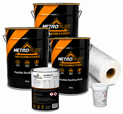 MetroFlex Flexible GRP Fibreglass Roofing Kit with Primer - 21m2