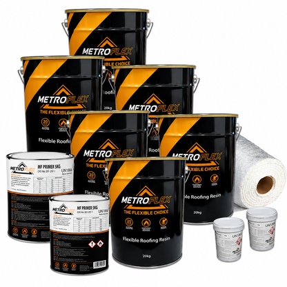 MetroFlex Flexible GRP Fibreglass Roofing Kit with Primer - 43m2