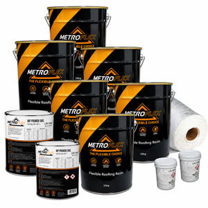 MetroFlex Flexible GRP Fibreglass Roofing Kit with Primer - 43m2
