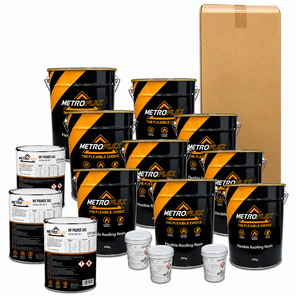 MetroFlex Flexible GRP Fibreglass Roofing Kit with Primer - 60m2