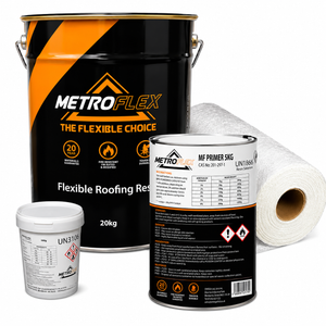 MetroFlex Flexible GRP Fibreglass Roofing Kit with Primer - 7m2
