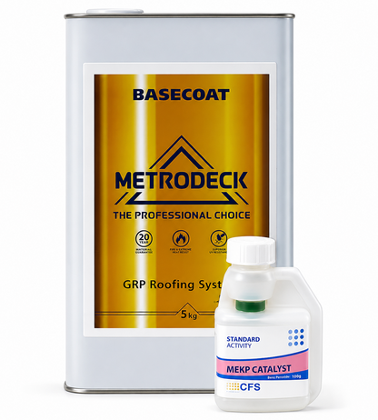 Metrodeck GRP Roofing Base Resin 5kg (including Catalyst)