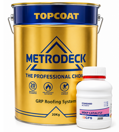 Metrodeck GRP Roofing Topcoat 20kg Anthracite Grey (including Catalyst)