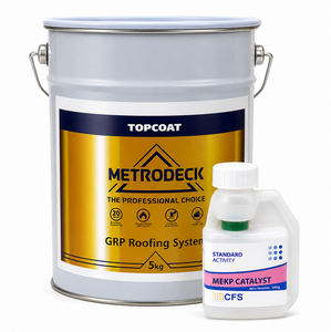 Metrodeck GRP Roofing Topcoat 5kg Dark Admiralty Grey (including Catalyst)