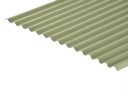 Cladco 13/3 Corrugated 0.7 PVC Plastisol Coated Roof Sheet - Moorland Green