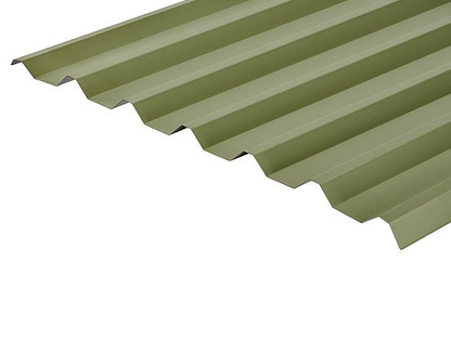 Cladco 34/1000 Box Profile 0.7 PVC Plastisol Coated Roof Sheet - Mooreland Green