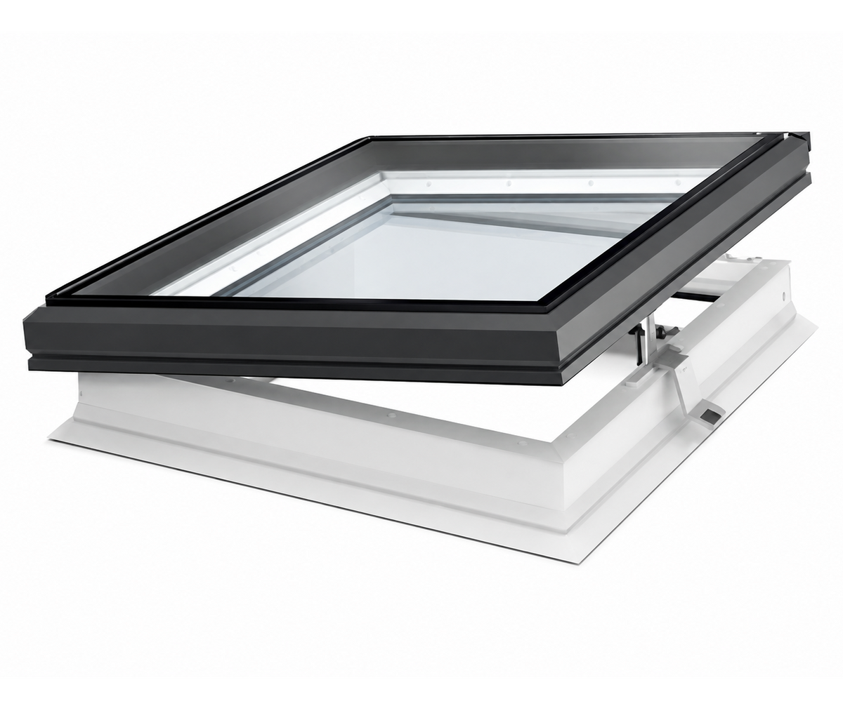 NEW VELUX CVP 080080 2093 Standard Electric Flat Glass Rooflight Package 80cm x 80cm (Including Base & Flat Glass Cover)