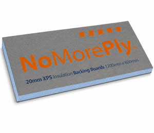 NoMorePly® 20mm XPS Insulation Backing Boards 1200mm x 600mm (Pack of 5)