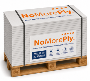 NoMorePly® 22mm TG4 Fibre Cement Floorboard 1200mm x 600mm (PALLET of 20 Boards)