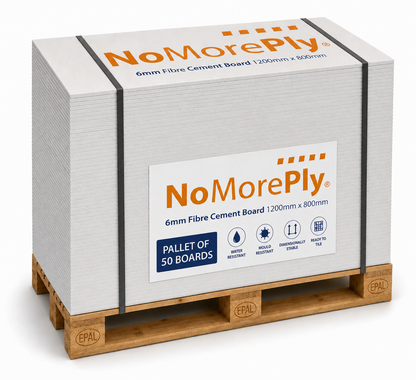 NoMorePly® 6mm Pre Primed Fibre Cement Board - 1200mm x 600mm (PALLET of 75 boards)