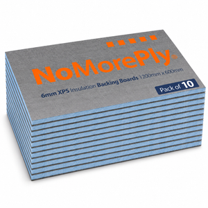 NoMorePly® 6mm XPS Insulation Backing Boards 1200mm x 600mm (Pack of 10)