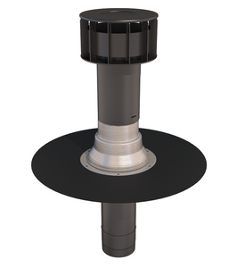 Ubbink OFT-4 EPDM Flat Roof Vent Terminal - Twin Wall (131mm Diameter)