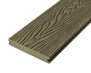 Cladco Solid Woodgrain Effect Reversible Composite Decking Board - Olive Green (4m)