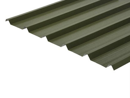 Cladco 32/1000 Box Profile 0.7 PVC Plastisol Coated Roof Sheet - Olive Green