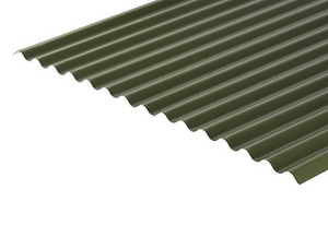 Cladco 13/3 Corrugated 0.7 PVC Plastisol Coated Roof Sheet - Olive Green