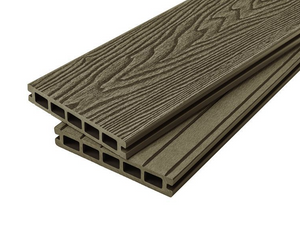 Cladco Woodgrain Effect Hollow Composite Decking Board - Olive Green (2.4m)