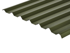 Cladco 34/1000 Box Profile 0.7 PVC Plastisol Coated Roof Sheet - Olive Green