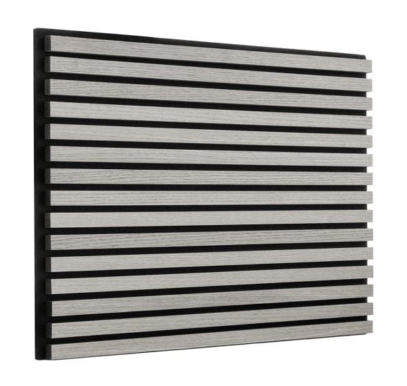 Cladco Acoustic Internal Slatted Wall Panels - Pebble Grey (2400mm x 600mm)