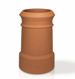Redbank Cannon Head chimney pot in red clay, available in multiple heights and colors