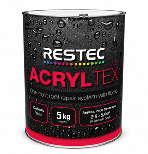 Restec ACRYLTEX One Coat Roof Repair - 5kg Black