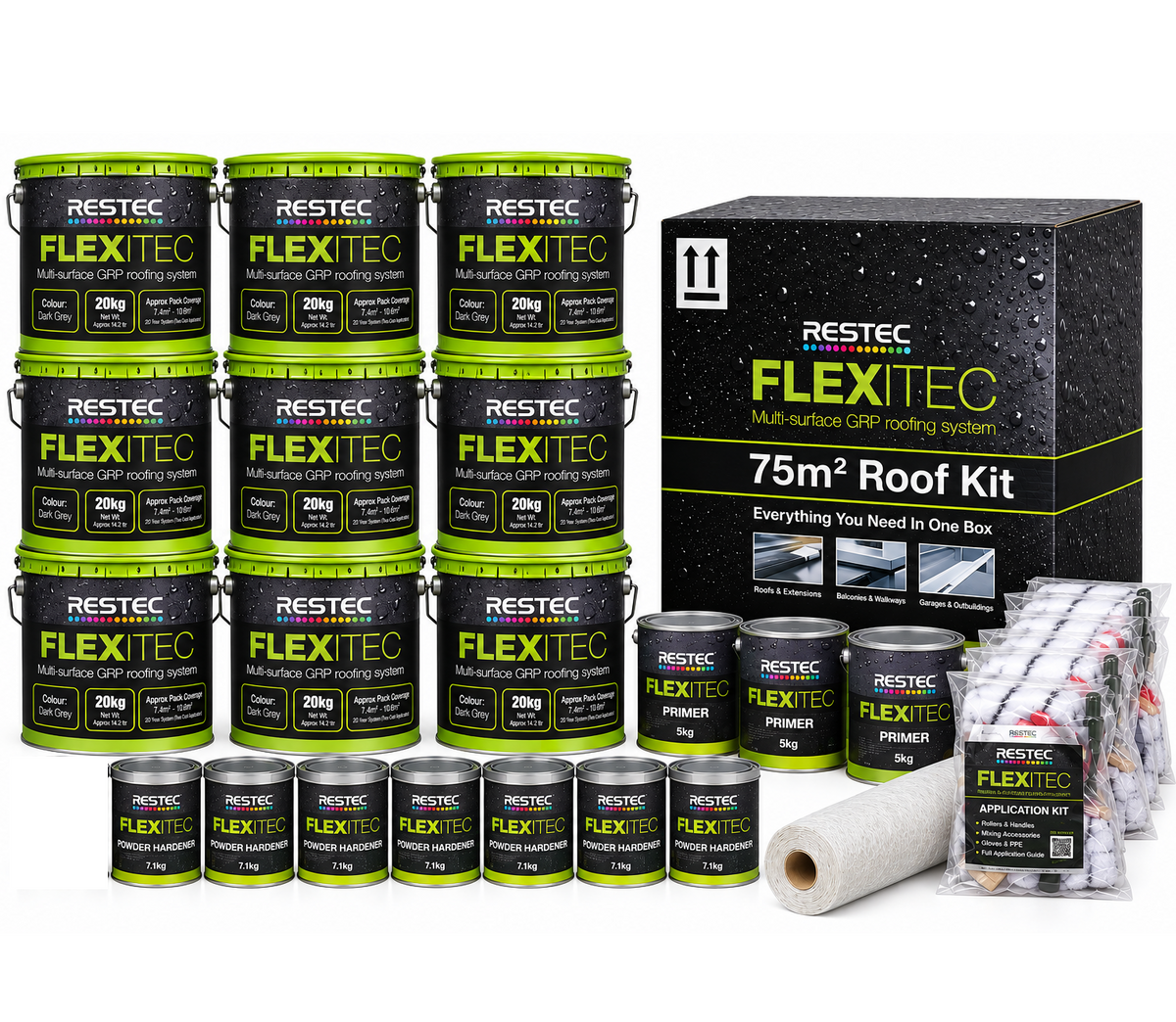 Restec FlexiTec 2020 Roof Kit - 75m2