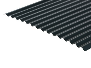 Cladco 13/3 Corrugated 0.7 PVC Plastisol Coated Roof Sheet - Slate Blue