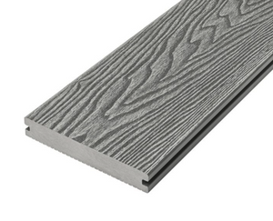Cladco Solid Woodgrain Effect Reversible Composite Decking Board - Stone Grey (4m)