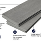 Cladco Solid Commercial Grade Composite Decking Board - 2.4m (All Colours)