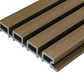 Cladco Composite Wall Teak Slatted Wall Cladding Panels 2.5m woodgrain finish exterior panels