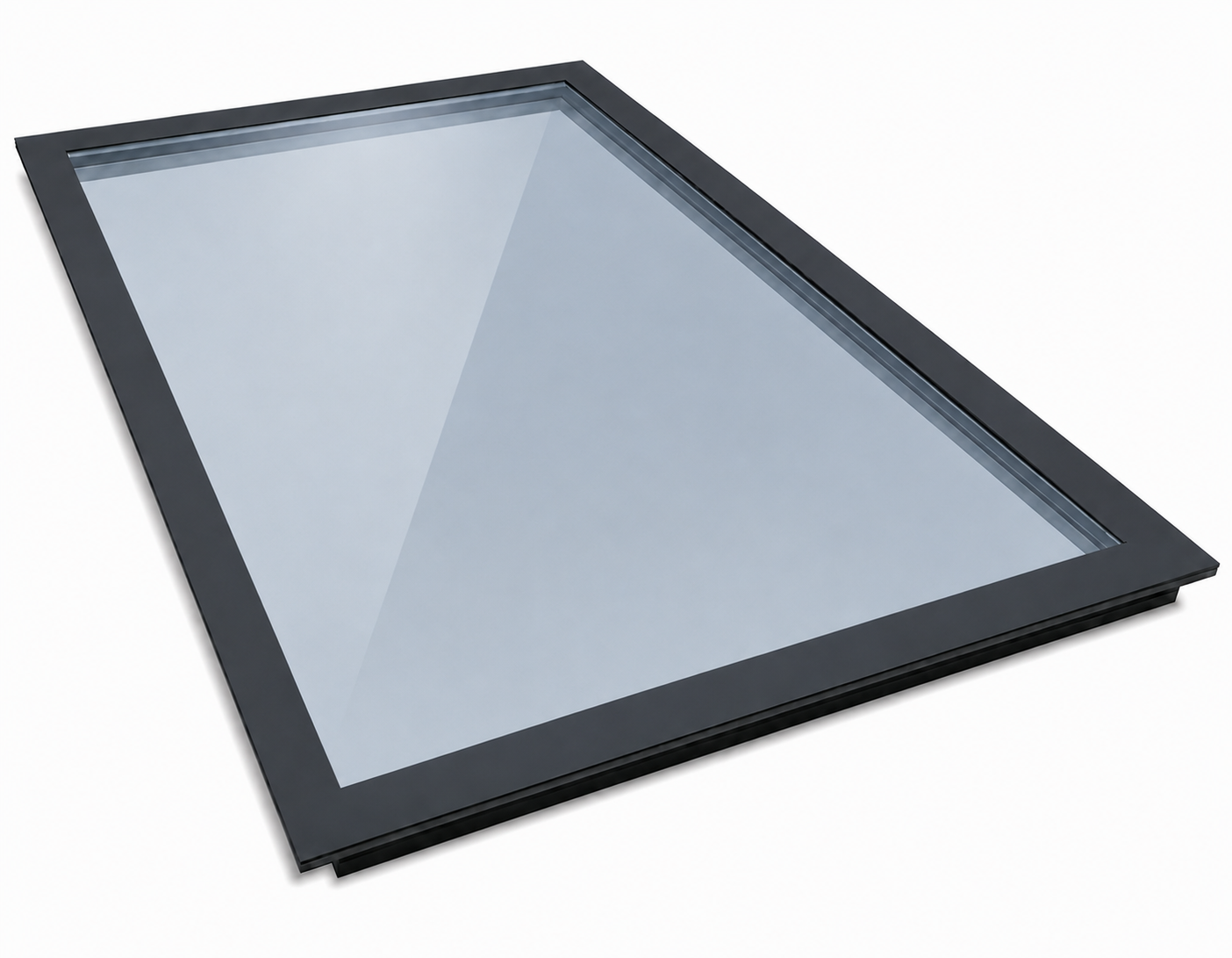 TuffX Infinity Frameless Flat Glass Rooflight - Solar Blue Double Glazed (1.2 U-Value)