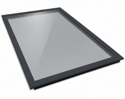 TuffX Infinity Frameless Flat Glass Rooflight - Solar Grey Double Glazed (1.2 U-Value)