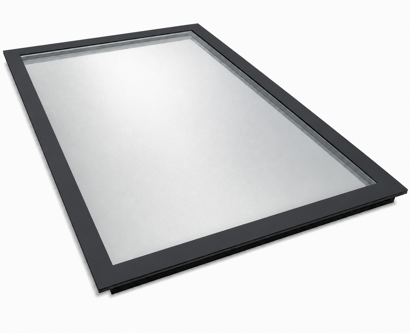 TuffX Infinity Frameless Flat Glass Rooflight - Satin Privacy Double Glazed (1.2 U-Value)