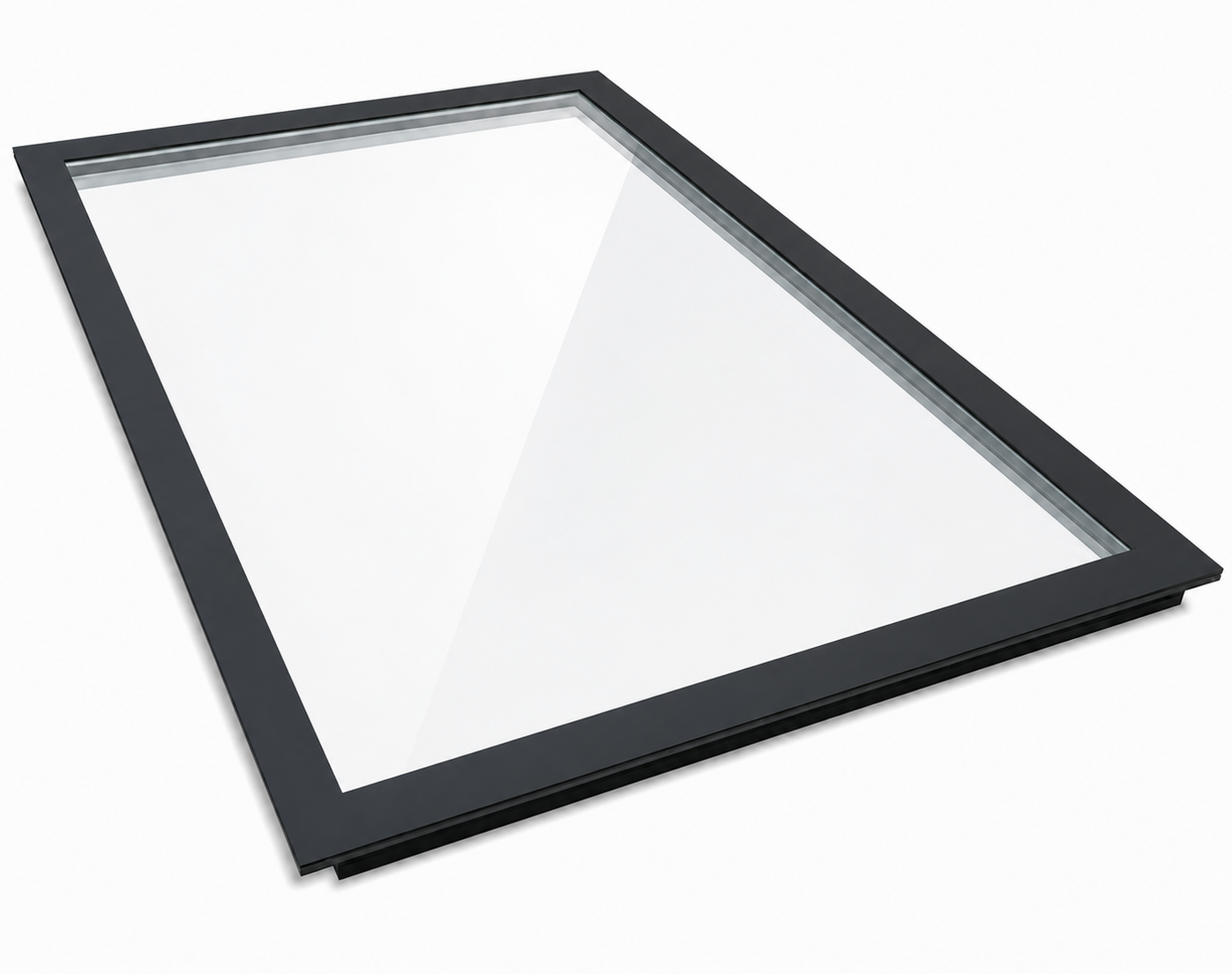 TuffX Infinity Frameless Flat Glass Rooflight - Solar Clear Double Glazed (1.0 U-Value)