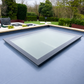 TuffX Infinity Frameless Flat Glass Rooflight - Satin Privacy Double Glazed (1.2 U-Value)