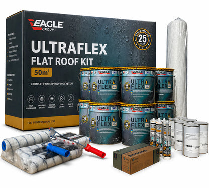 UltraFlex PU Liquid Waterproofing Kit - 50m² - Bundle