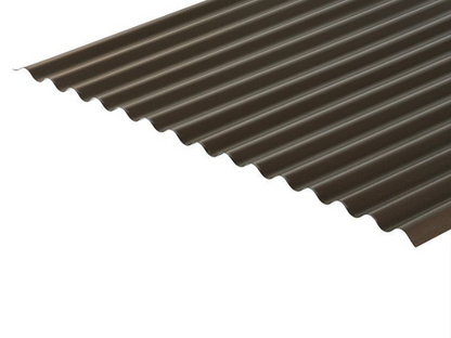 Cladco 13/3 Corrugated 0.7 PVC Plastisol Coated Roof Sheet - Vandyke Brown