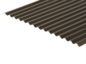 Cladco 13/3 Corrugated 0.7 PVC Plastisol Coated Roof Sheet - Vandyke Brown