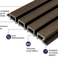 Cladco Composite Slatted Wall Cladding Panels - Walnut (2.5m)