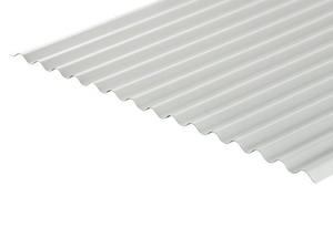 Cladco 13/3 Corrugated 0.7 PVC Plastisol Coated Roof Sheet - White