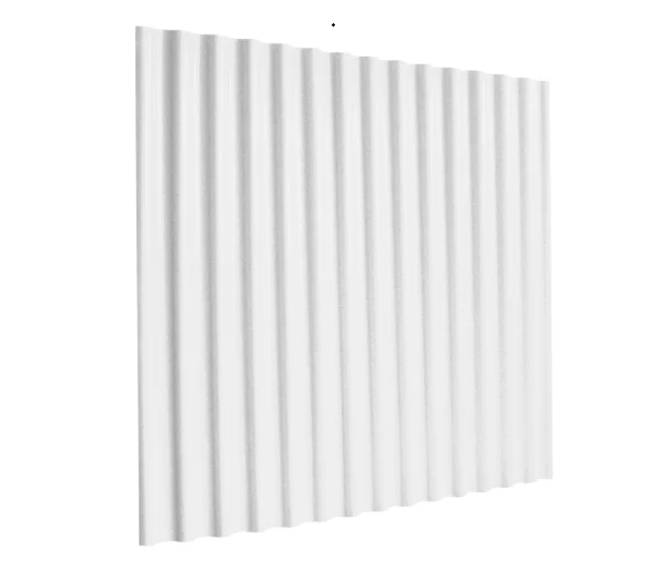 Cladco 13/3 Corrugated 0.5mm Thick Polyester Paint Coated Roof Sheet - White