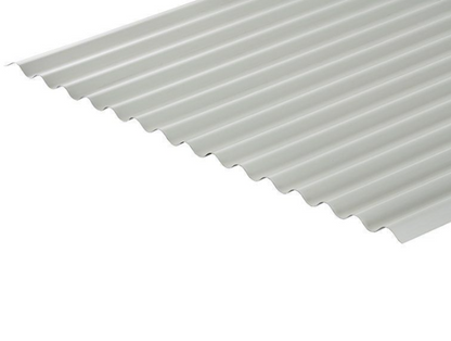 Cladco 13/3 Corrugated 0.7mm Thick Polyester Paint Coated Roof Sheet - White