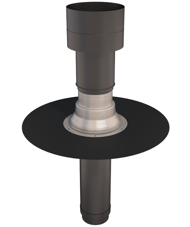 Ubbink OFT-1 166 EPDM Flat Roof Vent / Terminal (166mm Diameter)