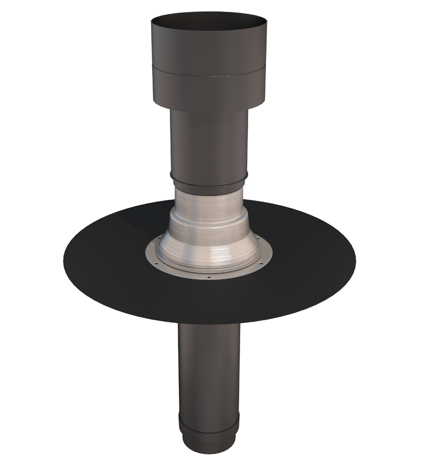 Ubbink OFT-1 131 EPDM Flat Roof Vent / Terminal (131mm Diameter)