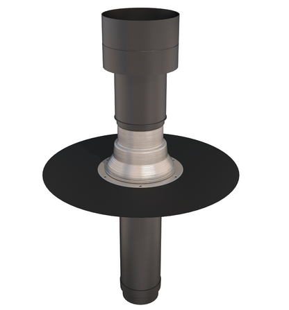 Ubbink OFT-1 131 EPDM Flat Roof Vent / Terminal (131mm Diameter)