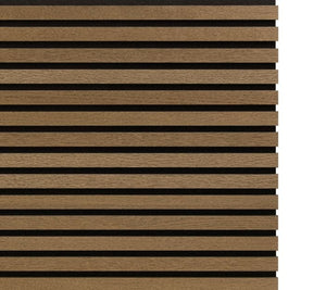 Cladco Acoustic Internal Slatted Wall Panels - Antique Oak (2400mm x 600mm)