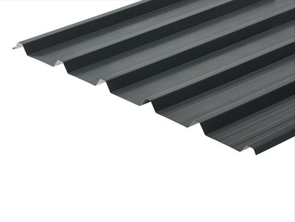 Cladco 32/1000 Box Profile 0.7 PVC Plastisol Coated Roof Sheet - Anthracite
