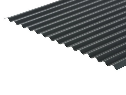Cladco 13/3 Corrugated 0.7 PVC Plastisol Coated Roof Sheet - Anthracite