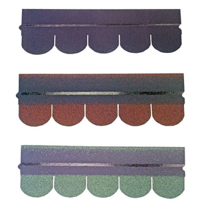 Scallop 5 Tab Bitumen Roof Felt Shingles - Black (2.42m2 Pack)